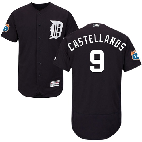 Tigers #9 Nick Castellanos Navy Blue Flexbase Authentic Collection Stitched MLB Jersey - Click Image to Close